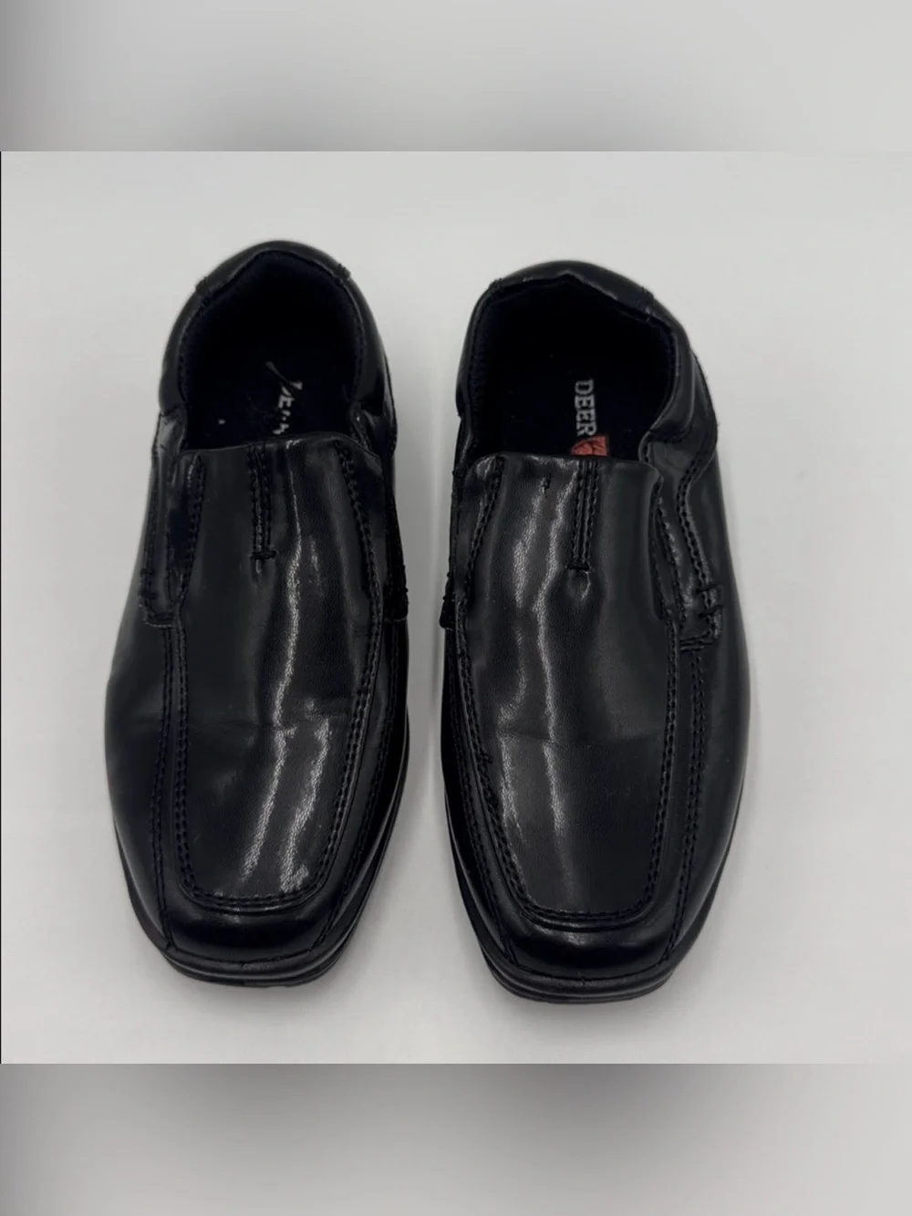 Deer Stags WISE Black Slip-On Dress Shoes Kids Size 10.5M